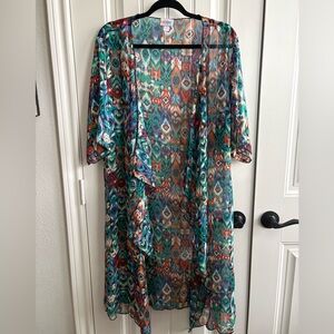 LuLaRoe Multicolor Patterned Kimono